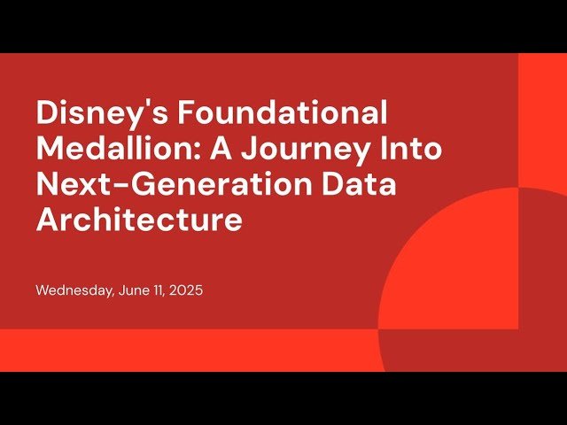 Disney's Foundational Medallion - A Journey Into Next-Generation Data Architecture