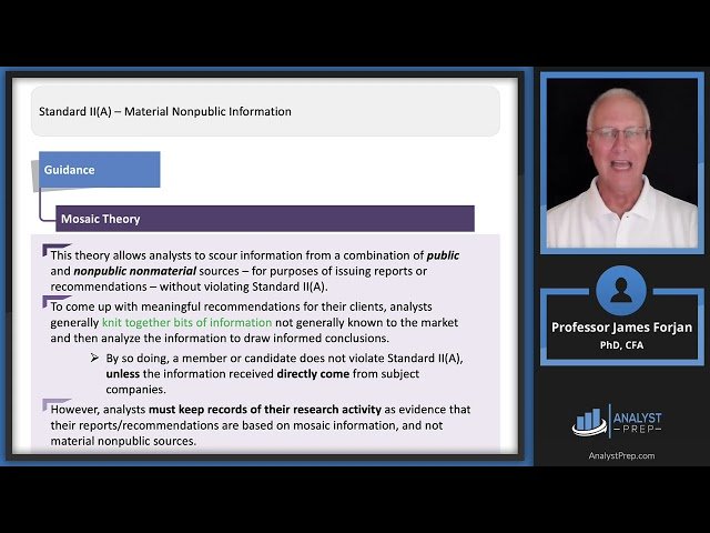 Standard II - Integrity of Capital Markets - 2025 Level I CFA Exam - Ethics - Module 3