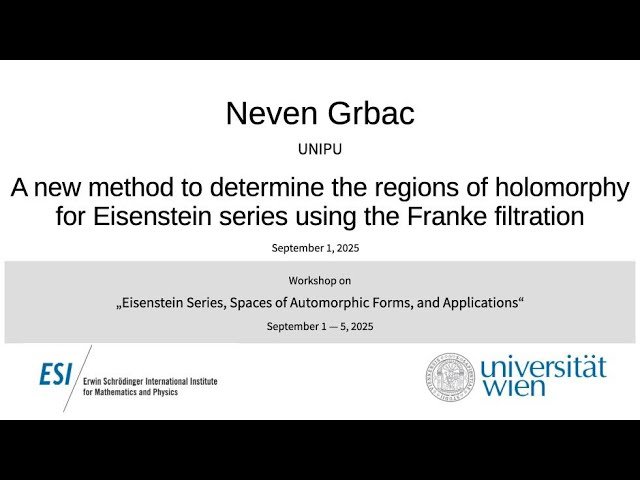 A New Method to Determine the Regions of Holomorphy for Eisenstein Series Using the Franke Filtration