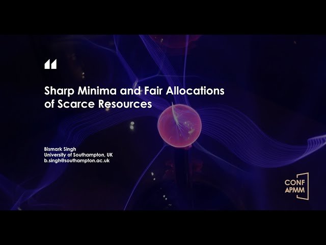 Sharp Minima and Fair Allocations of Scarce Resources