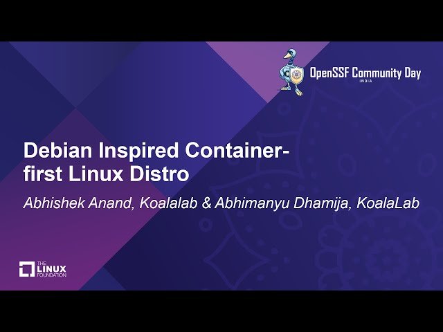 Debian Inspired Container-first Linux Distro