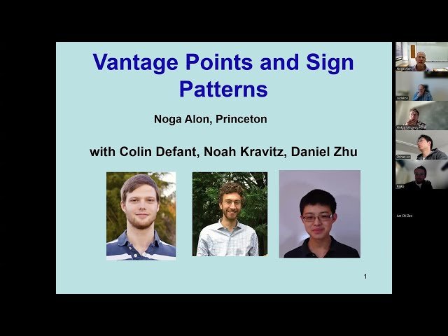Vantage Points and Sign Patterns