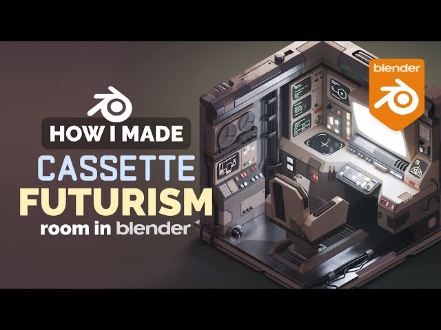 Cassette Futurism Aesthetic in Blender - 3D Modeling Process
