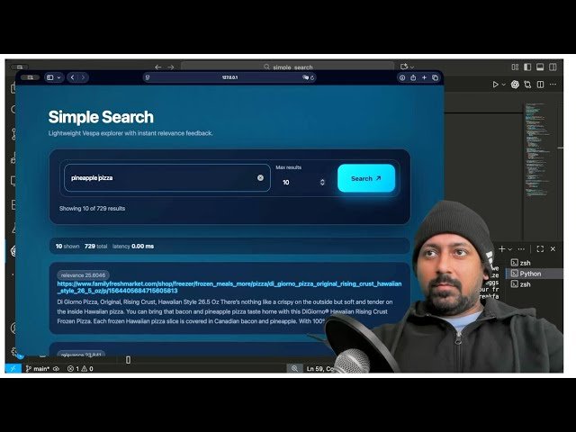 Vibe Coding a Search UI with FastAPI and Vespa