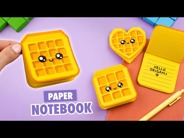 Оригами Блокнот Вафля из бумаги - Как сделать блокнот без клея