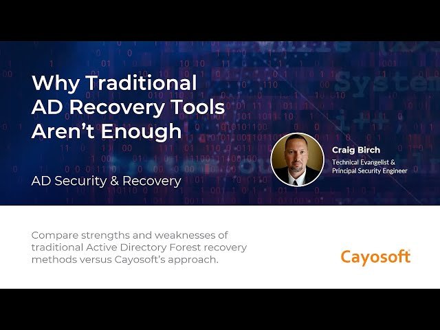 Active Directory Disaster Recovery - What Works What Fails
