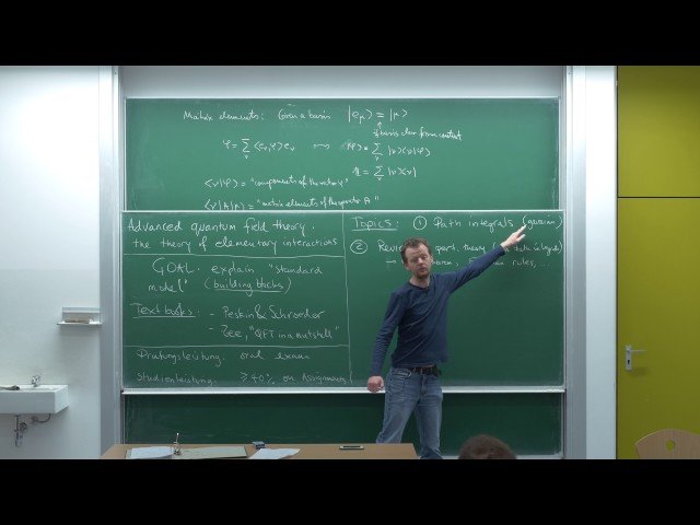 Advanced Quantum Field Theory - The Theory of Elementary Interactions