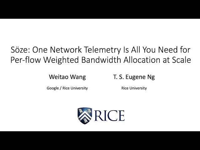 Söze - One Network Telemetry Is All You Need for Per-flow Weighted Bandwidth Allocation at Scale