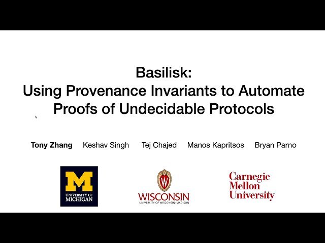 Basilisk - Using Provenance Invariants to Automate Proofs of Undecidable Protocols