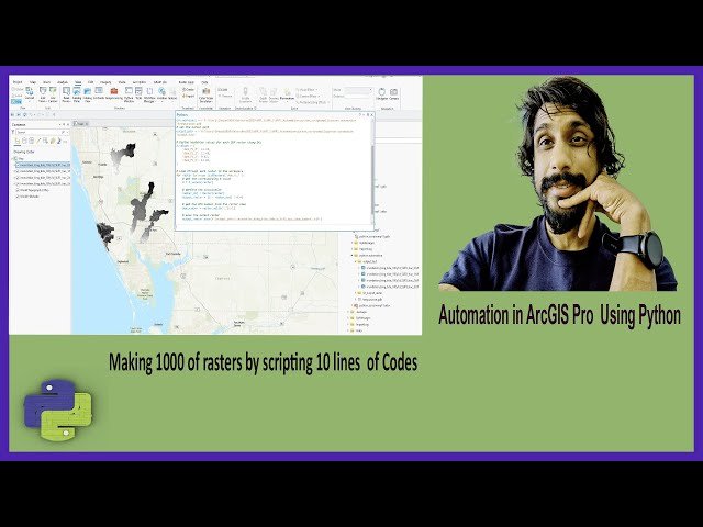Python Automation in ArcGIS Pro and ArcMap - Using ArcPy Raster Calculator to Generate 1,000 Maps