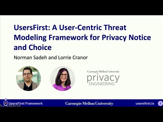 UsersFirst - A User-Centric Threat Modeling Framework for Privacy Notice and Choice