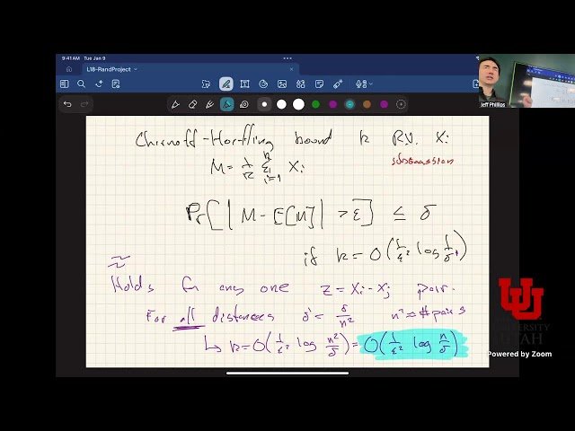 Random Projections and the Johnson-Lindenstrauss Lemma - L18