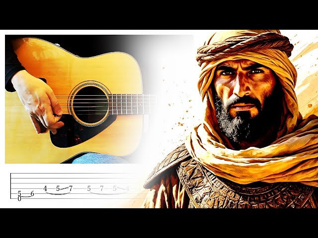 Top 5 Ancient Arabic Melodies Guitar Tutorial with Tabs - Part 4
