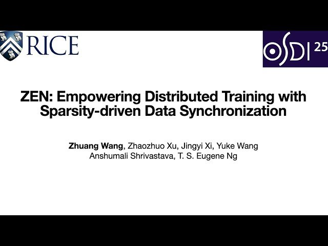 ZEN - Empowering Distributed Training with Sparsity-driven Data Synchronization
