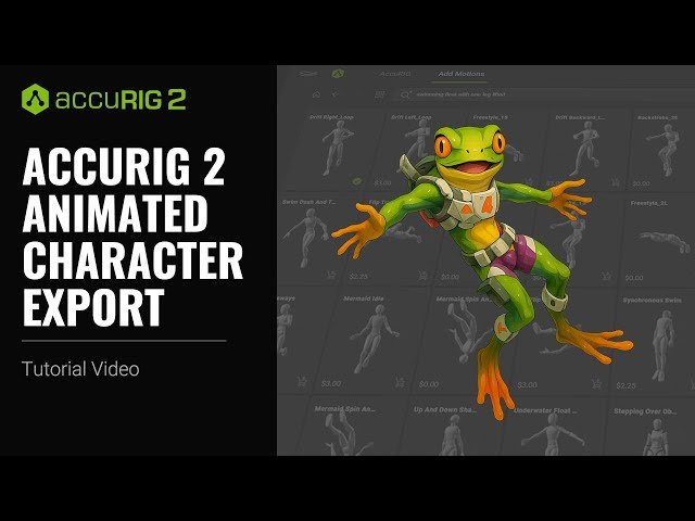 AccuRIG 2 Animated Character Export - AccuRIG Tutorial