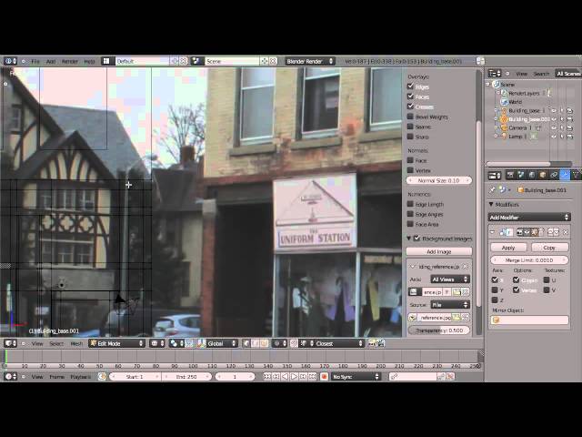 Modeling a Building in Blender from Reference