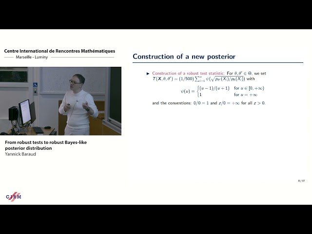 From Robust Tests to Robust Bayes-Like Posterior Distribution