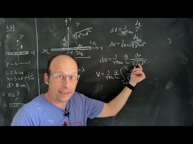 Electric Potential Due to a Charged Rod - Problem 23