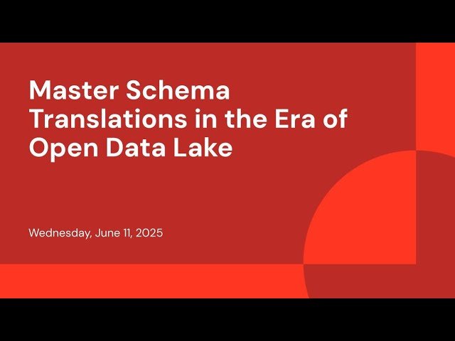 Master Schema Translations in the Era of Open Data Lake