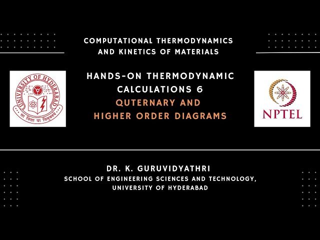 Hands-on Thermodynamic Calculations 6 - Quaternary and Higher Order Diagrams
