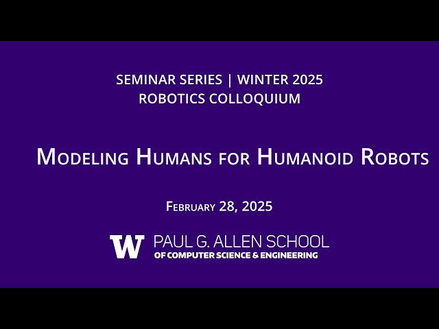 Modeling Humans for Humanoid Robots