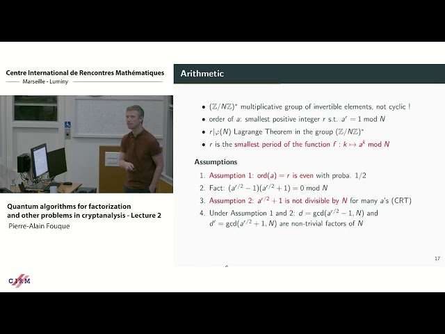 Quantum Algorithms for Factorization and Other Problems - Lecture 2