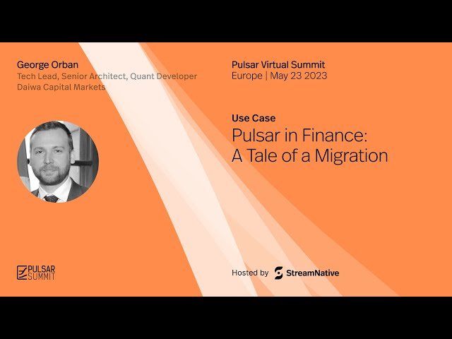 Migrating Financial Systems to Apache Pulsar - A Trading Platform Case Study