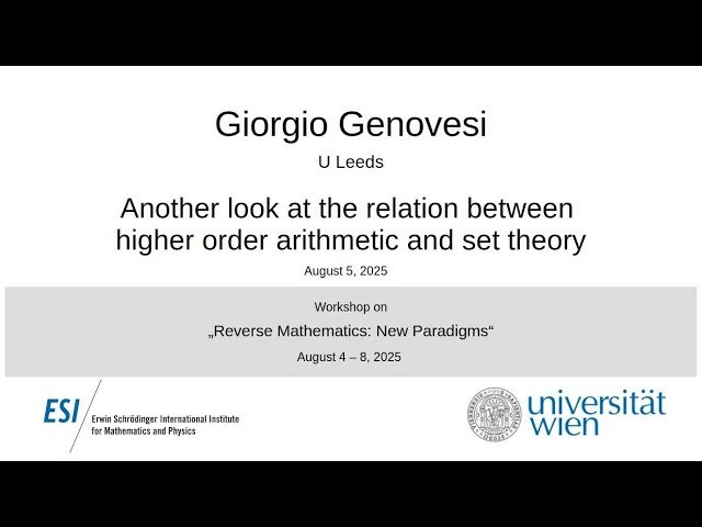Another Look at the Relation Between Higher Order Arithmetic and Set Theory