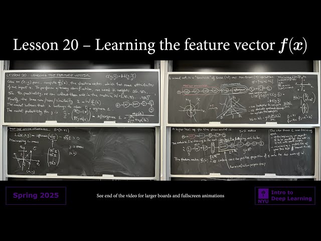Learning the Feature Vector - Lecture 20