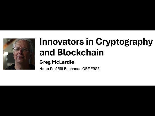 Innovators in Cryptography and Blockchain - Greg McLardie