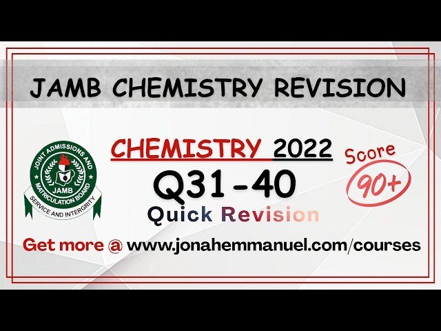 JAMB 2022 Chemistry Past Questions and Answers - Part 4