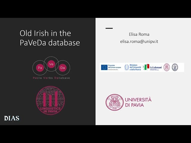 Old Irish in the PaVe Database