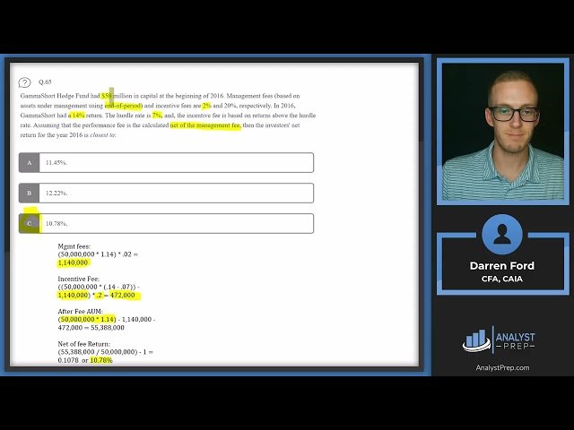 Mock Exam #4B - Questions 61-70 - CFA Level I Exam Preparation