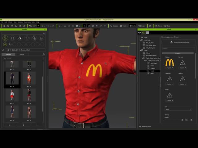 iClone 6 Tutorial - Custom Clothing Design with Professional Outfits