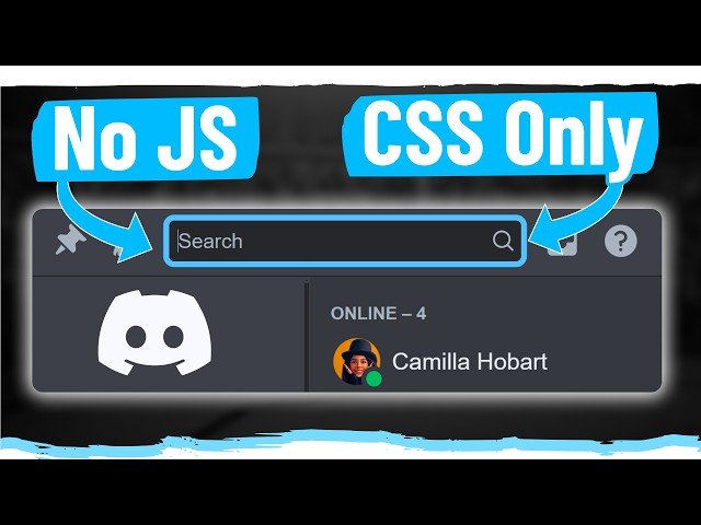 Creating Discord's CSS-Only Search Input Animation Tutorial