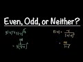 Determining Algebraically if a Function is Even, Odd, or Neither Using Radical Functions - Part 2