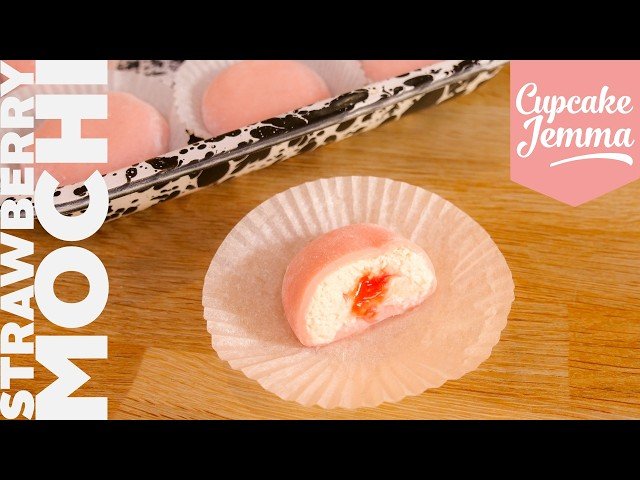 Soft, Squishy Strawberries and Cream Mochi Recipe