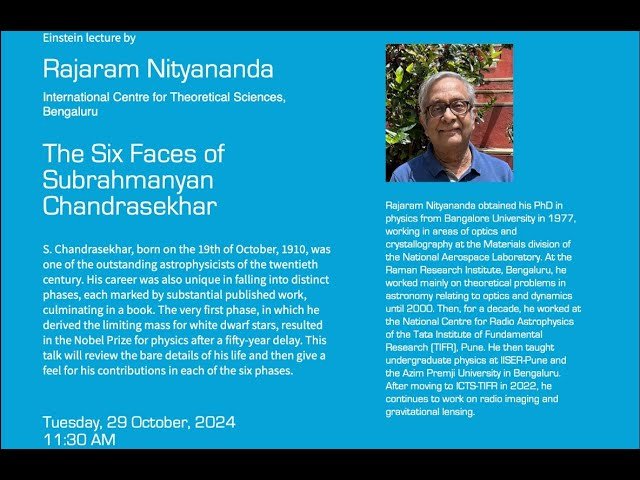 The Six Faces of Subrahmanyan Chandrasekhar