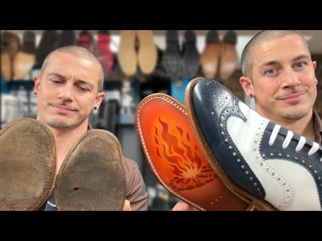 Traditional Shoe Repair - Complete Church's Shoe Restoration with Custom Artwork