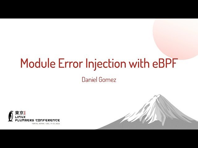 Module Error Injection with eBPF