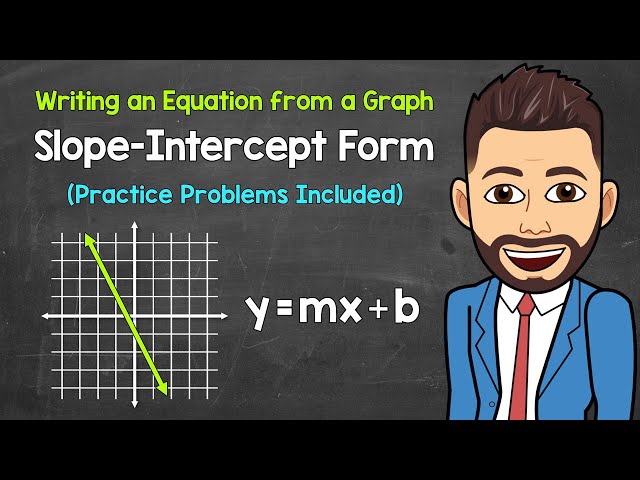 Writing the Equation of a Line from a Graph - Slope-Intercept Form (y=mx+b)