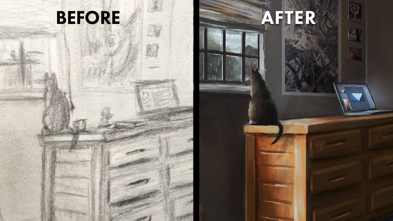 Online Course: Photoshop - Take Your Sketches to the Next Level from ...