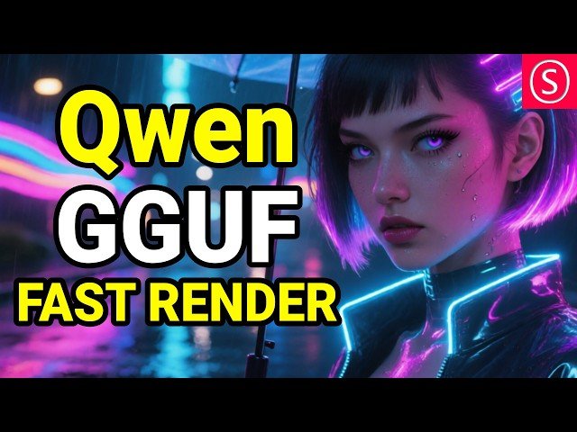 QWEN GGUF - Quick Select, Fast Render, Low VRAM Tutorial