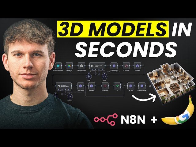 I Built an AI Agent That Creates 3D Models Automatically - n8n and Nano Banana