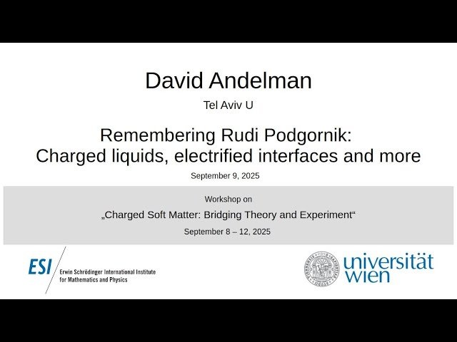 Remembering Rudi Podgornik - Charged Liquids, Electrified Interfaces and More