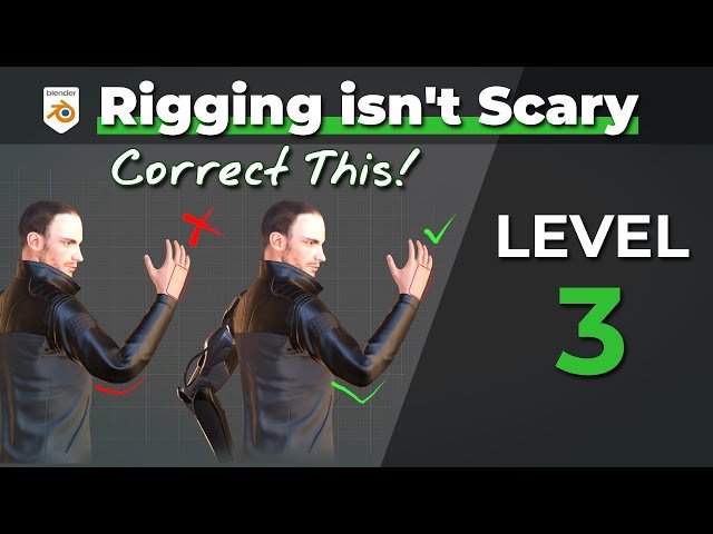Improve Deformations with Shapekeys - Rigging Level 3-10