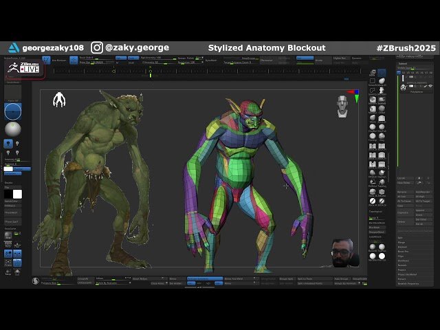 Stylized Anatomy Blockouts - ZBrush 2025 - Day 14