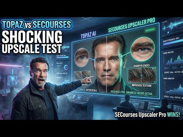 SECourses Upscaler Pro - Beating Topaz AI with Specialized FlashVSR+ and SeedVR2.5 Local Windows Tutorial