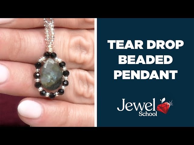 Tear Drop Beaded Pendant - Jewelry 101