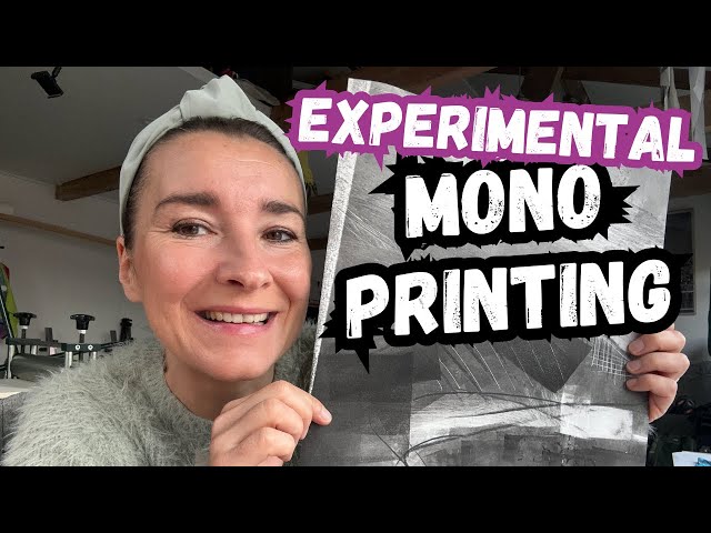 Experimental Monoprinting Techniques for Abstract Landscapes